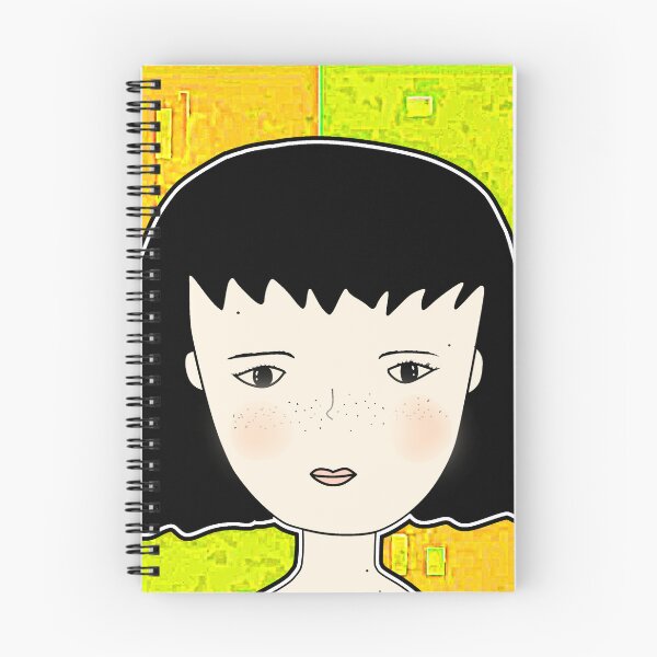 Item preview, "Stylized Portrait with Freckles and Abstract Background" designed and sold by nighttime1990.