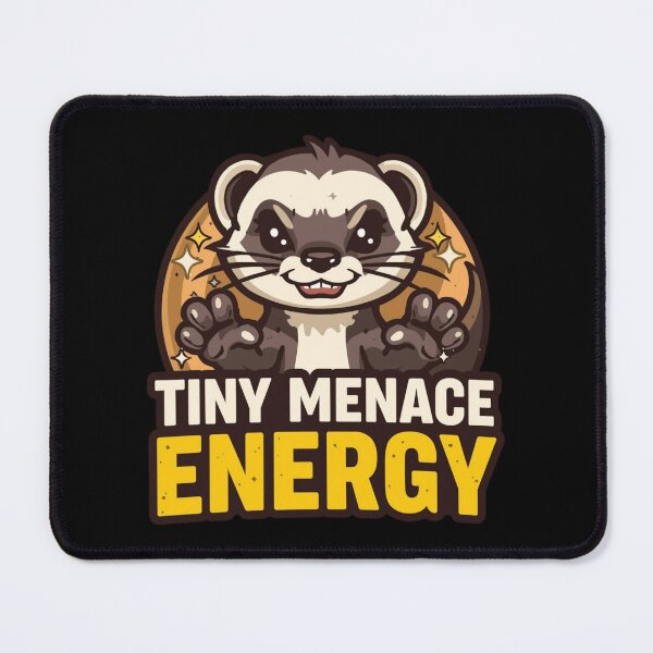 Item preview, Tiny Menace Energy Funny Ferret Shirt | Cute Chaos Humor designed and sold by MotivaChic.