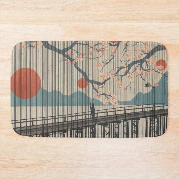 Item preview, Abstract Rain and Blossoms Ukiyo‑E Inspired Minimalist Art designed and sold by Vandy Fullam.