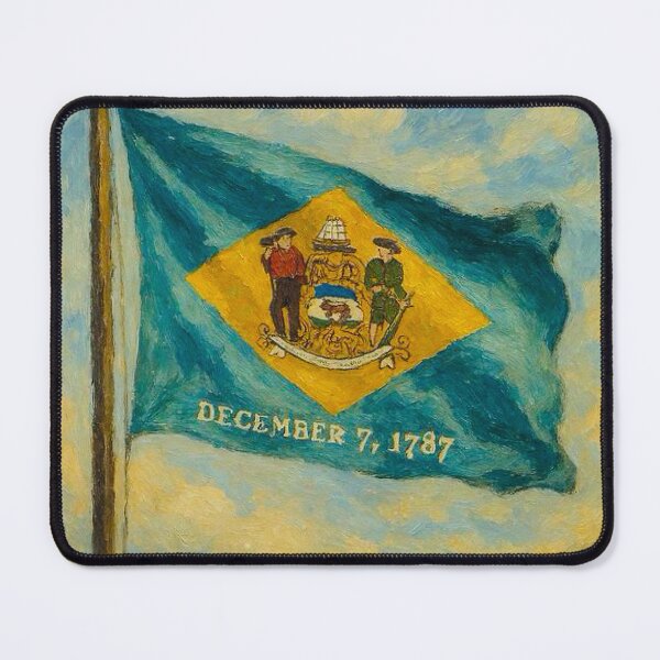 Item preview, Delaware State Flag designed and sold by TinCatOutPost.