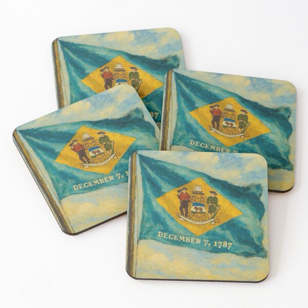 Item preview, Delaware State Flag designed and sold by TinCatOutPost.