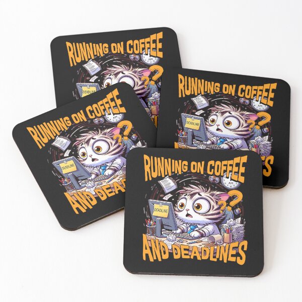 Item preview, Running on Coffee and Deadlines designed and sold by Plot Twist Outfitters.