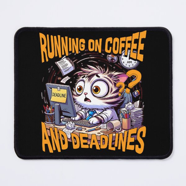 Item preview, Running on Coffee and Deadlines designed and sold by Plot Twist Outfitters.