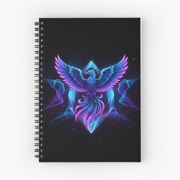 Item preview, Neon Phoenix Crystal Sticker – Glowing Cyber Mystic Bird in Space designed and sold by mdj96.