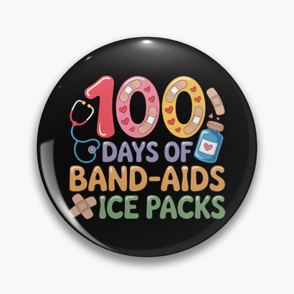 Item preview, School Nurse 100 Days Band Aids Ice Packs 100 Days of School designed and sold by comptorasunfia.