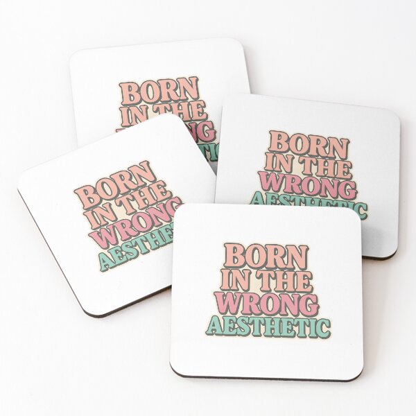 Item preview, Born in the Wrong Aesthetic – Retro Aesthetic Quote Design designed and sold by SVALANART.