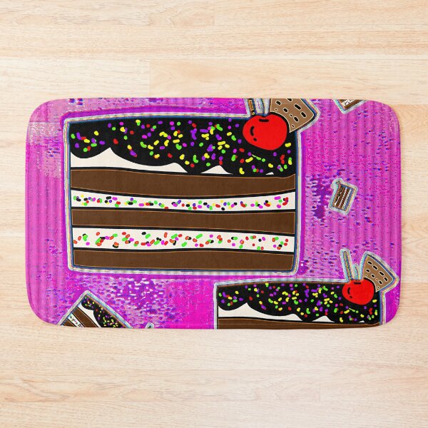 Item preview, "Chocolate Layer Cake Slices with Cherries and Sprinkles" designed and sold by nighttime1990.