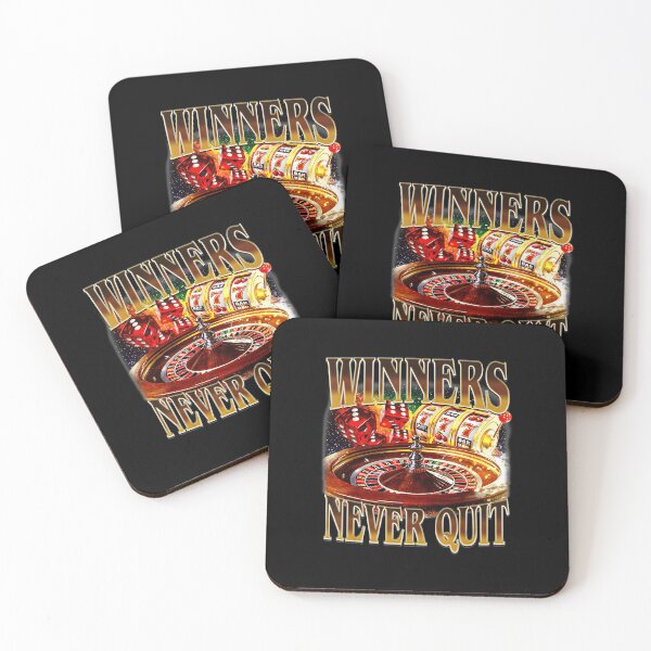 Item preview, Winners Never Quit Funny Gambling Bootleg Retro Gambler Meme  designed and sold by tadmercado.