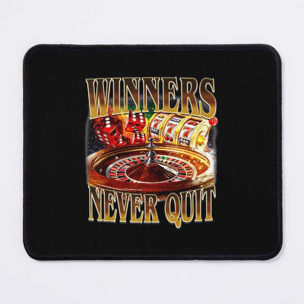 Item preview, Winners Never Quit Funny Gambling Bootleg Retro Gambler Meme  designed and sold by tadmercado.