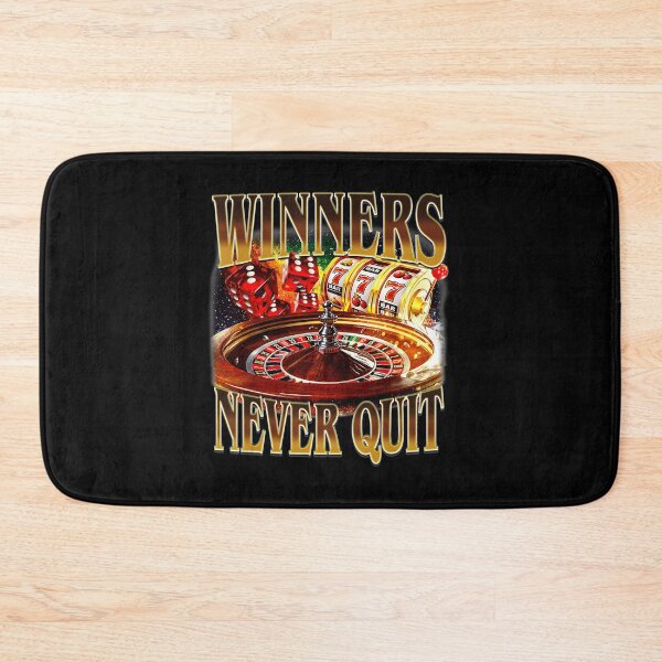 Item preview, Winners Never Quit Funny Gambling Bootleg Retro Gambler Meme  designed and sold by tadmercado.