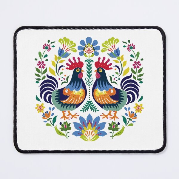 Item preview, Polish Flowers Rooster| Wycinanki | Folklore | Folk Art Blue designed and sold by xiao xuans.