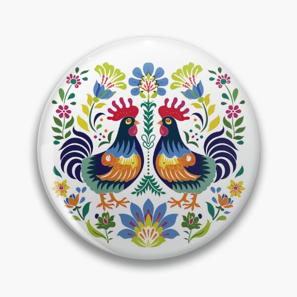 Item preview, Polish Flowers Rooster| Wycinanki | Folklore | Folk Art Blue designed and sold by xiao xuans.
