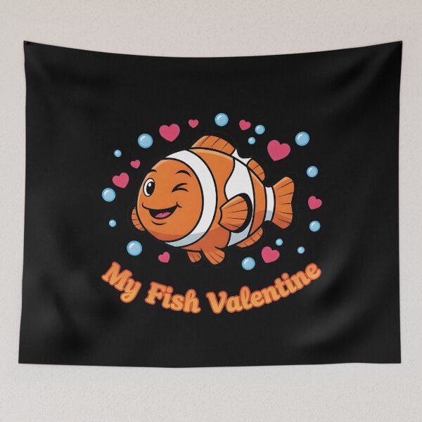 Item preview, Funny My Fish Valentine Clownfish T-Shirt – Cute Aquarium Valentine Gift designed and sold by TankTherapyArt.