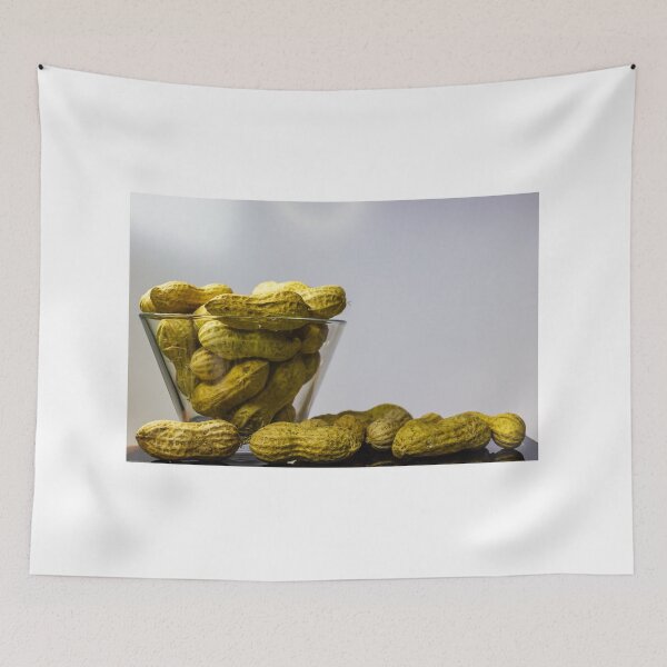 Item preview, Group Of Peanuts In A Glass Bowl And On The Table, Fresh Shelled Nuts Display designed and sold by Nmallia.