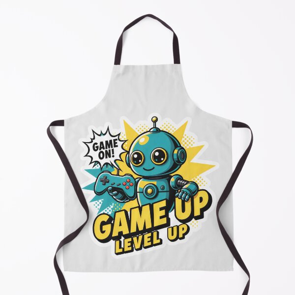 Item preview, Level Up Gamer Robot in Teal designed and sold by SplashTastic.