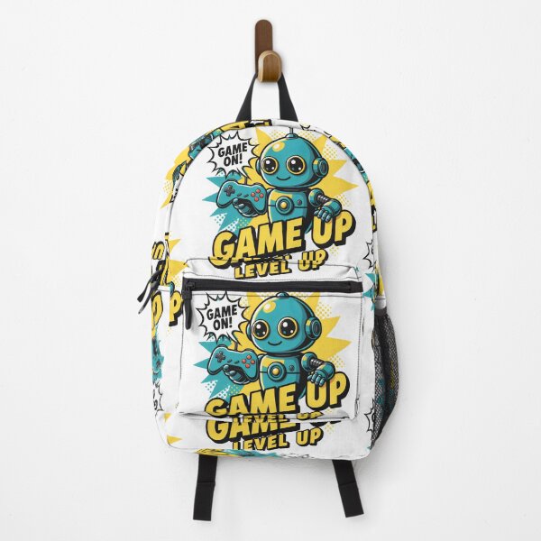 Item preview, Level Up Gamer Robot in Teal designed and sold by SplashTastic.
