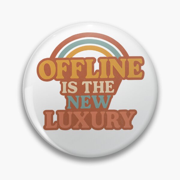 Item preview, Offline Is the New Luxury – Digital Detox Retro Typography designed and sold by SVALANART.