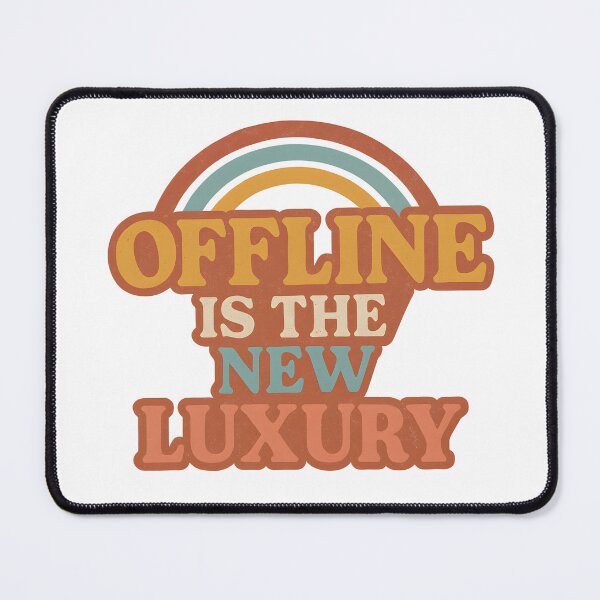 Item preview, Offline Is the New Luxury – Digital Detox Retro Typography designed and sold by SVALANART.