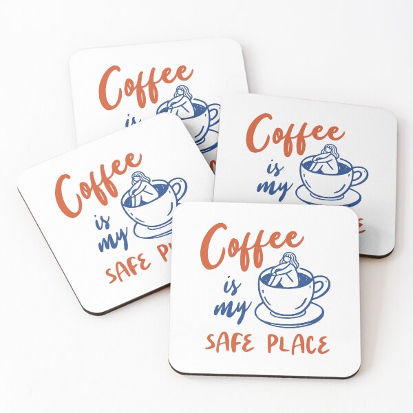 Item preview, Coffee Is My Safe Place Cozy Quote designed and sold by CleanDecor.