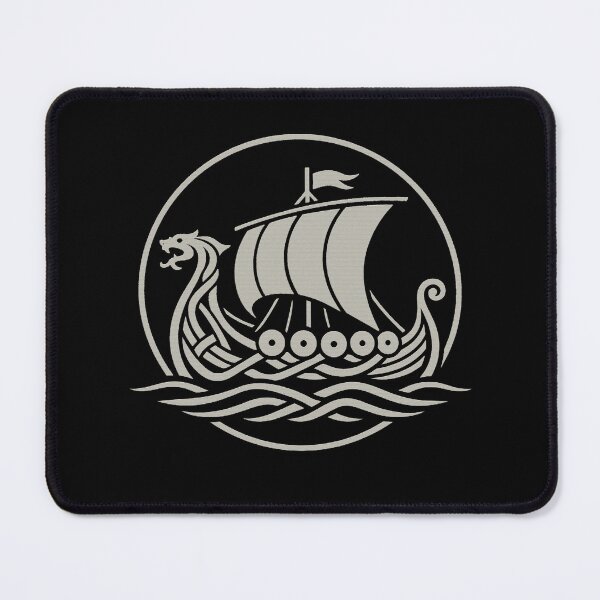 Item preview, Viking Longship Dragon Crest - Nordic Warrior Art designed and sold by PrintAtelier.