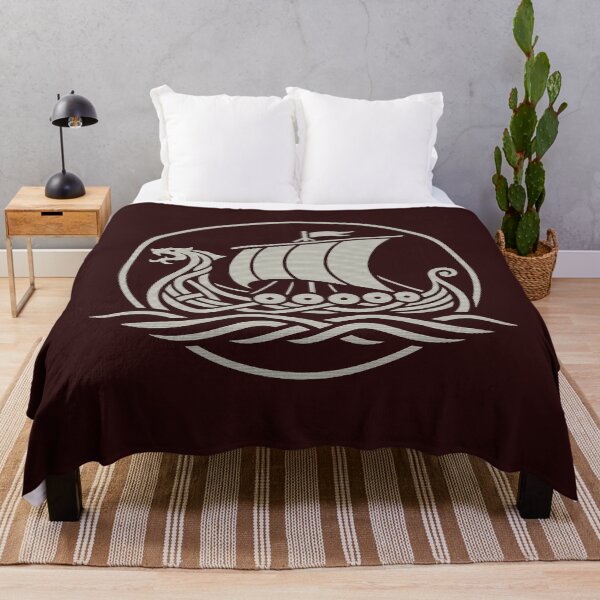 Item preview, Viking Longship Dragon Crest - Nordic Warrior Art designed and sold by PrintAtelier.