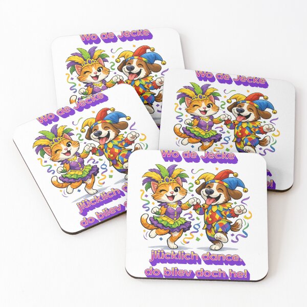 Item preview, Carnival enthusiasts on four paws – cat & dog dance through the carnival season designed and sold by CoolContent Factory.