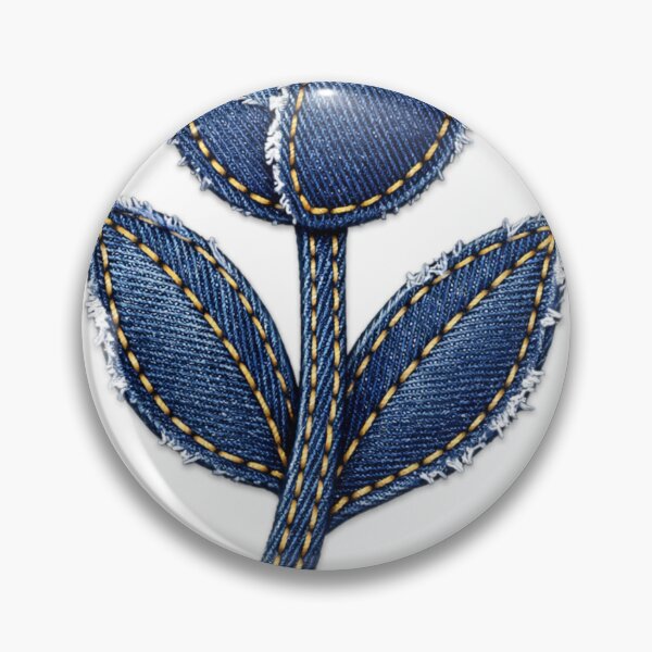 Item preview, Raw Denim Tulip Patch designed and sold by Line-mood.