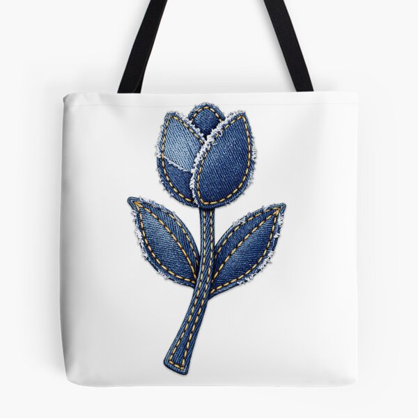 Item preview, Raw Denim Tulip Patch designed and sold by Line-mood.