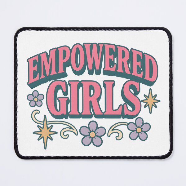 Item preview, Empowered Girls – Feminine Female Empowerment Typography designed and sold by SVALANART.