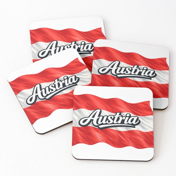 Item preview, Austria Waving Flag Typography Design | Austrian Flag Pride Art | Austria National Flag Graphic designed and sold by GarnerSupplyCo.