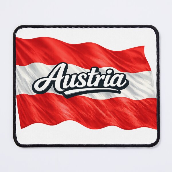 Item preview, Austria Waving Flag Typography Design | Austrian Flag Pride Art | Austria National Flag Graphic designed and sold by GarnerSupplyCo.