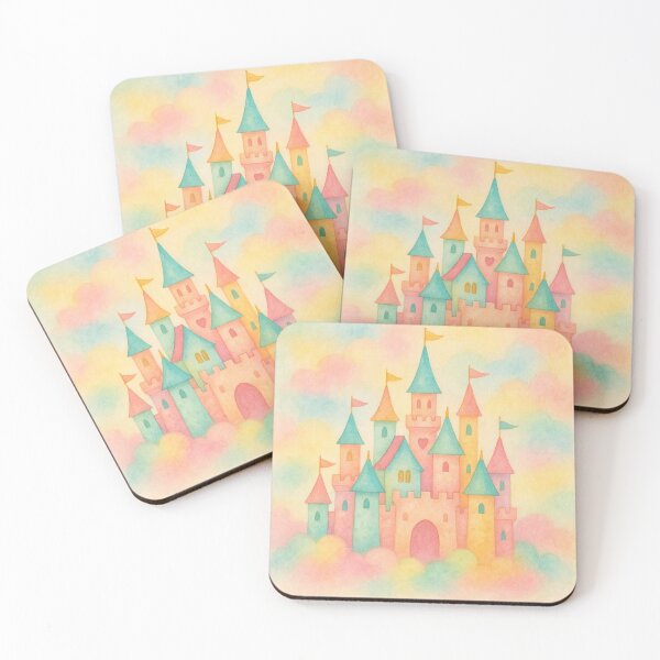 Item preview, Pink & Teal Magical Castle in the Clouds designed and sold by SpencerReedDes.