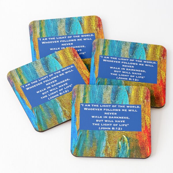 Item preview, Light of the World – Abstract Christian Art with John 8:12 Scripture designed and sold by chattergold.