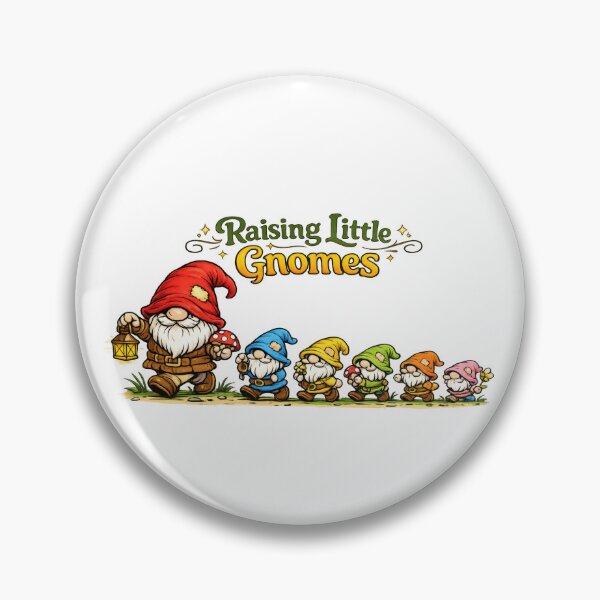 Item preview, Raising Little Gnomes – Whimsical Gnome Family Illustration designed and sold by Moriarty's Digital Visions.