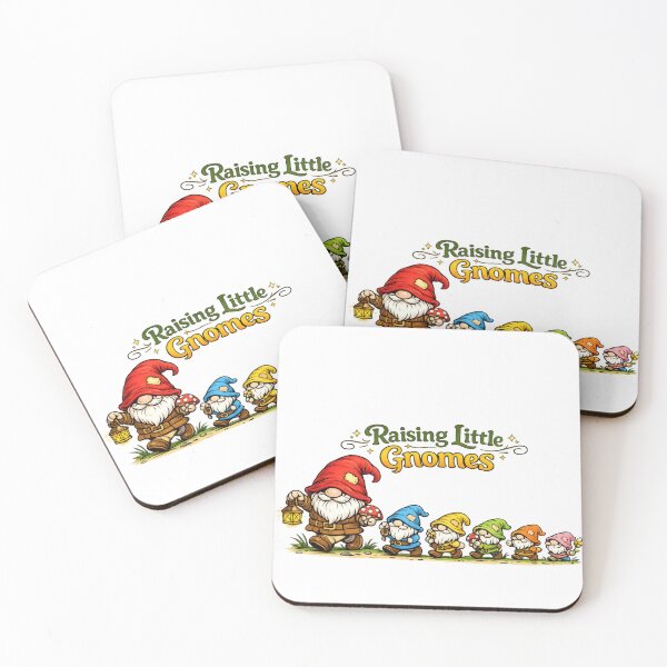 Item preview, Raising Little Gnomes – Whimsical Gnome Family Illustration designed and sold by Moriarty's Digital Visions.