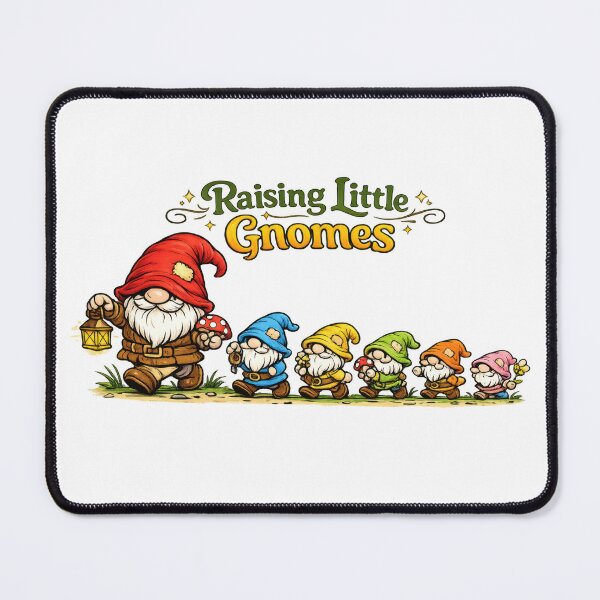 Item preview, Raising Little Gnomes – Whimsical Gnome Family Illustration designed and sold by Moriarty's Digital Visions.