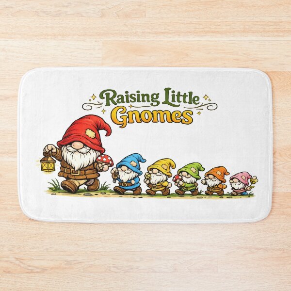 Item preview, Raising Little Gnomes – Whimsical Gnome Family Illustration designed and sold by Moriarty's Digital Visions.