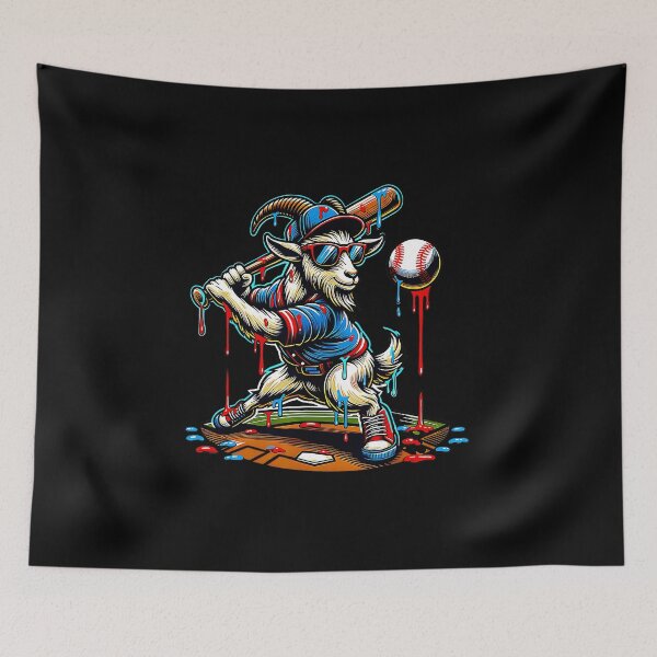 Item preview, Bulldog Baseball Player Funny Drip Color Splash Style designed and sold by miaa-artistshop.
