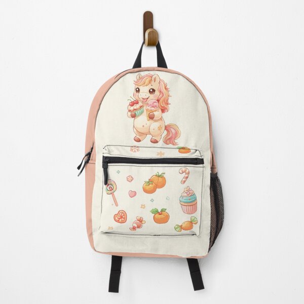 Item preview, Adorable Kawaii Pony with Cupcakes & Ice Cream – Cute Pastel Art designed and sold by CrazySweets.