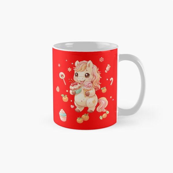 Item preview, Adorable Kawaii Pony with Cupcakes & Ice Cream – Cute Pastel Art designed and sold by CrazySweets.