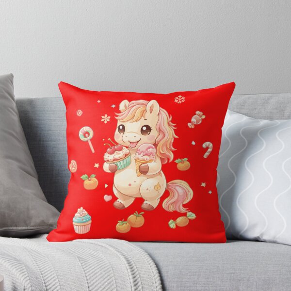 Item preview, Adorable Kawaii Pony with Cupcakes & Ice Cream – Cute Pastel Art designed and sold by CrazySweets.