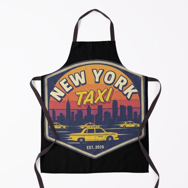 Item preview, Vintage New York City Taxi - Retro 80s Skyline Sunset Badge designed and sold by Stone-T .