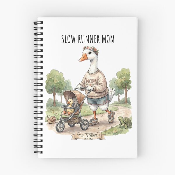 Item preview, Slow Runner Mom Duck Jogger Humor Illustration designed and sold by MTJ-Mushrooms.