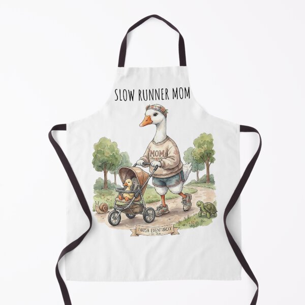 Item preview, Slow Runner Mom Duck Jogger Humor Illustration designed and sold by MTJ-Mushrooms.