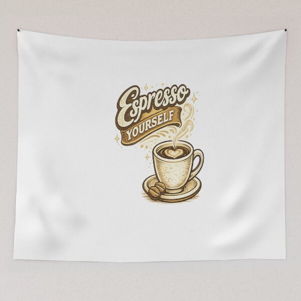 Item preview, Espresso Yourself – Vintage Retro Coffee Design designed and sold by Vintagelovers26.