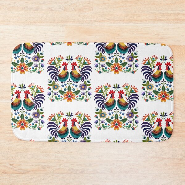 Item preview, Polish Flowers Rooster| Wycinanki | Folklore | Folk Art Blue designed and sold by xiao xuans.