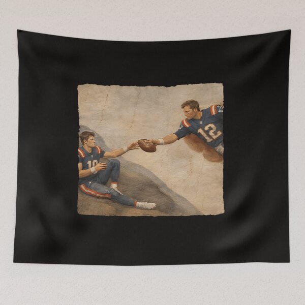 Item preview, Funny New England QB, Brady and Maye Inspired Football designed and sold by dianadouri.