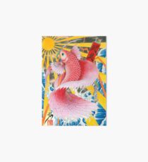 ukiyo-e betta fish Art Board