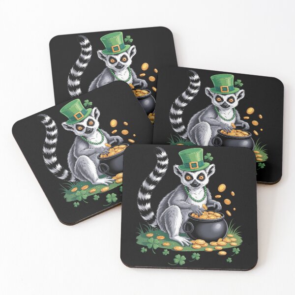Item preview, St Patrick_s Day Lemur Leprechaun Hat Pot of Gold designed and sold by comptorasunfia.