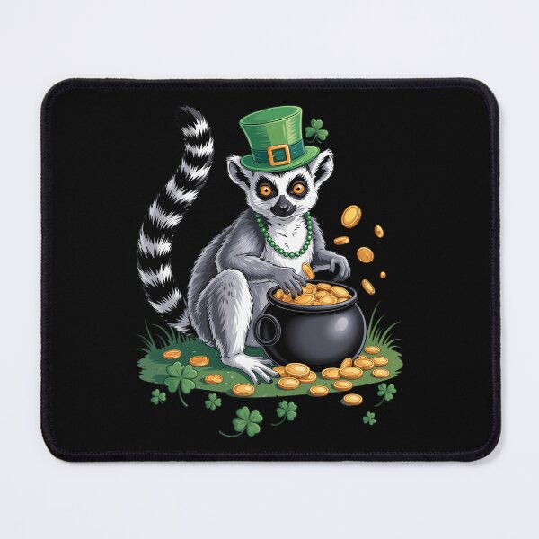 Item preview, St Patrick_s Day Lemur Leprechaun Hat Pot of Gold designed and sold by comptorasunfia.